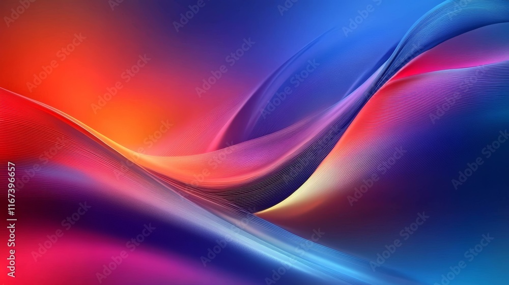 Obraz premium Abstract Colorful Flowing Lines Background Design
