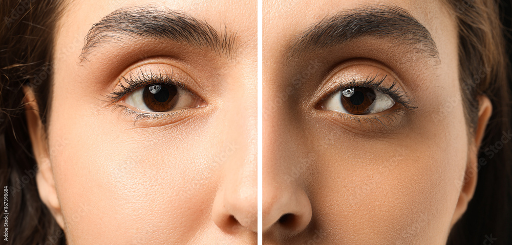 © Pixel-Shot - Young woman with brown eyes on dark background, closeup © Pixel-Shot - Young woman with brown eyes on dark background, closeup