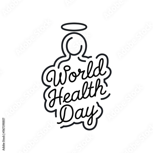  World Heart Day concept Single line draw design vector graphic illustration.line art of World Health Day good for World Health Day celebrate. line art. illustration