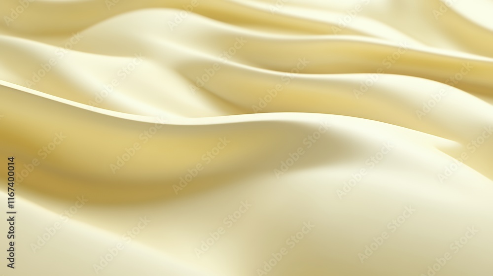 Fototapeta premium Soft Draped Pale Yellow Silk Fabric Texture