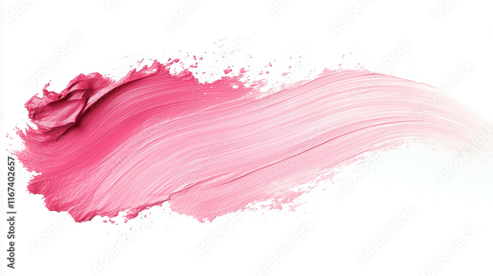Vibrant pink paint strokes gracefully blend into lighter shades on a clean white background, illustrating creativity and artistry in color application and design. Vibrant pink paint strokes gracefully blend into lighter shades on a clean white background, illustrating creativity and artistry in color application and design.