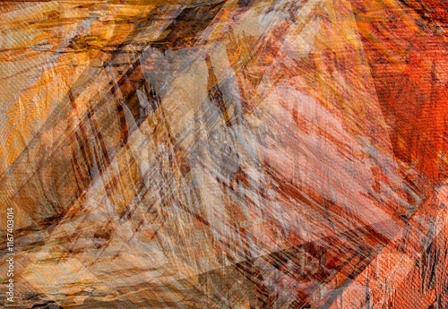 Abstract colorful watercolor background with different geometric elements