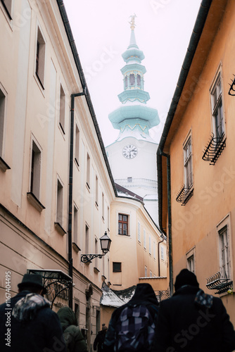 Photography Snowy winter in Bratislava, capital city of Slovakia