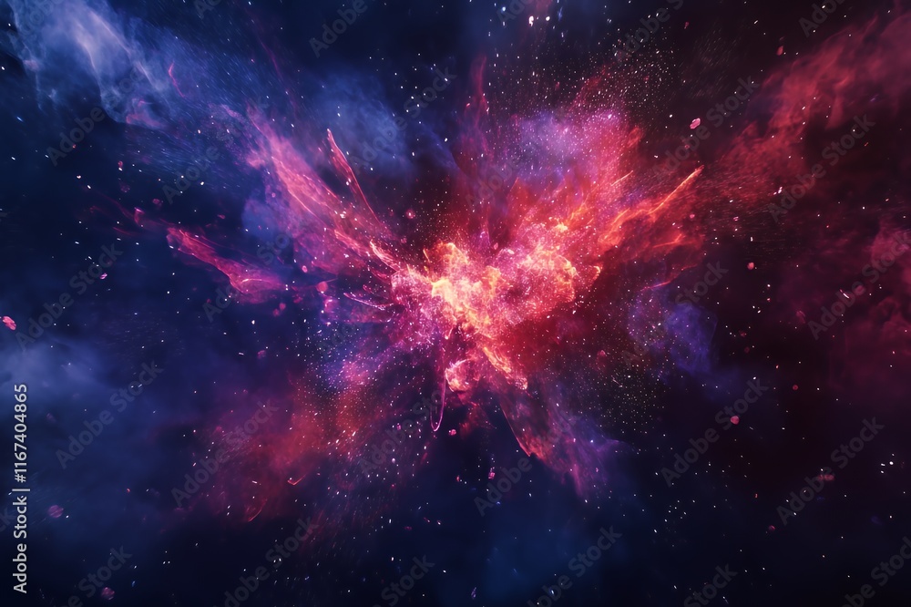 Cosmic Nebula Explosion Stellar Burst In Space Cosmic Nebula Explosion Stellar Burst In Space
