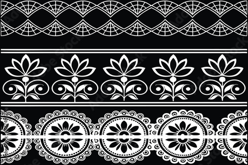 Seamless Floral Vector Border for Design Applications