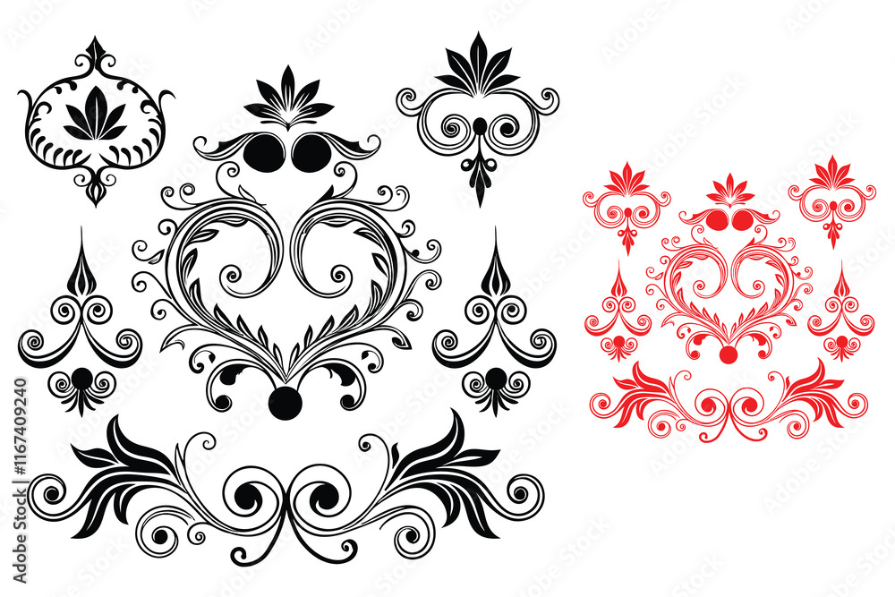 Floral Ornament Designs vector art illustration design Floral Ornament Designs vector art illustration design
