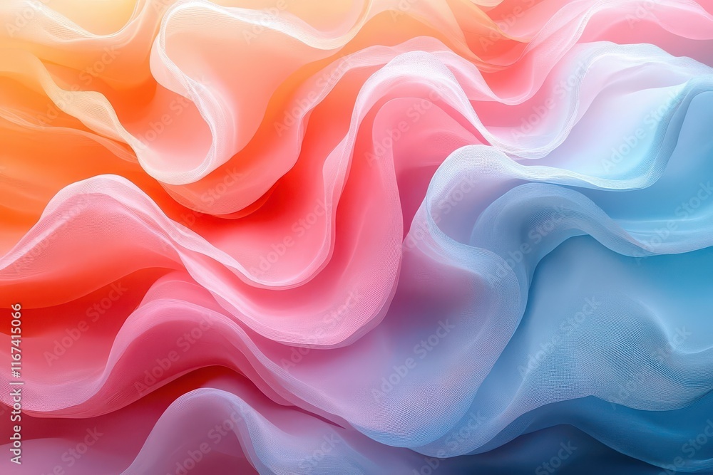 Obraz premium organic abstract panorama wallpaper with flowing forms and soft hues creating a sense of harmony and tranquility inviting viewers to experience the soothing aesthetic of nature in art