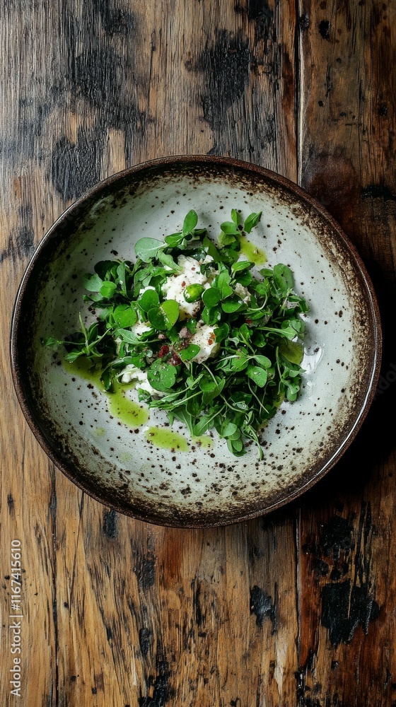 watercress as a salad mixed with cream watercress as a salad mixed with cream