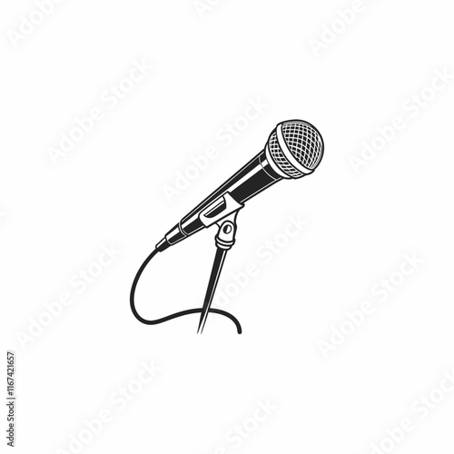 Microphone silhouette