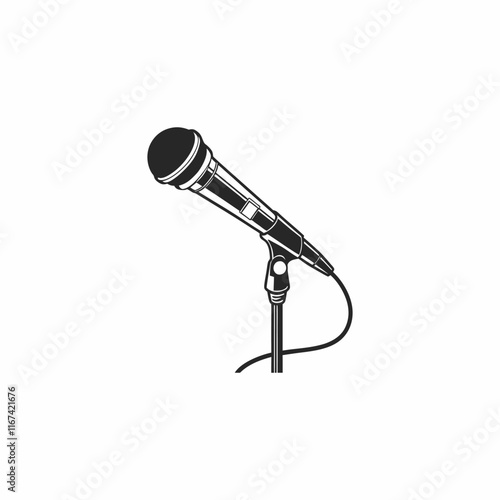 Microphone silhouette