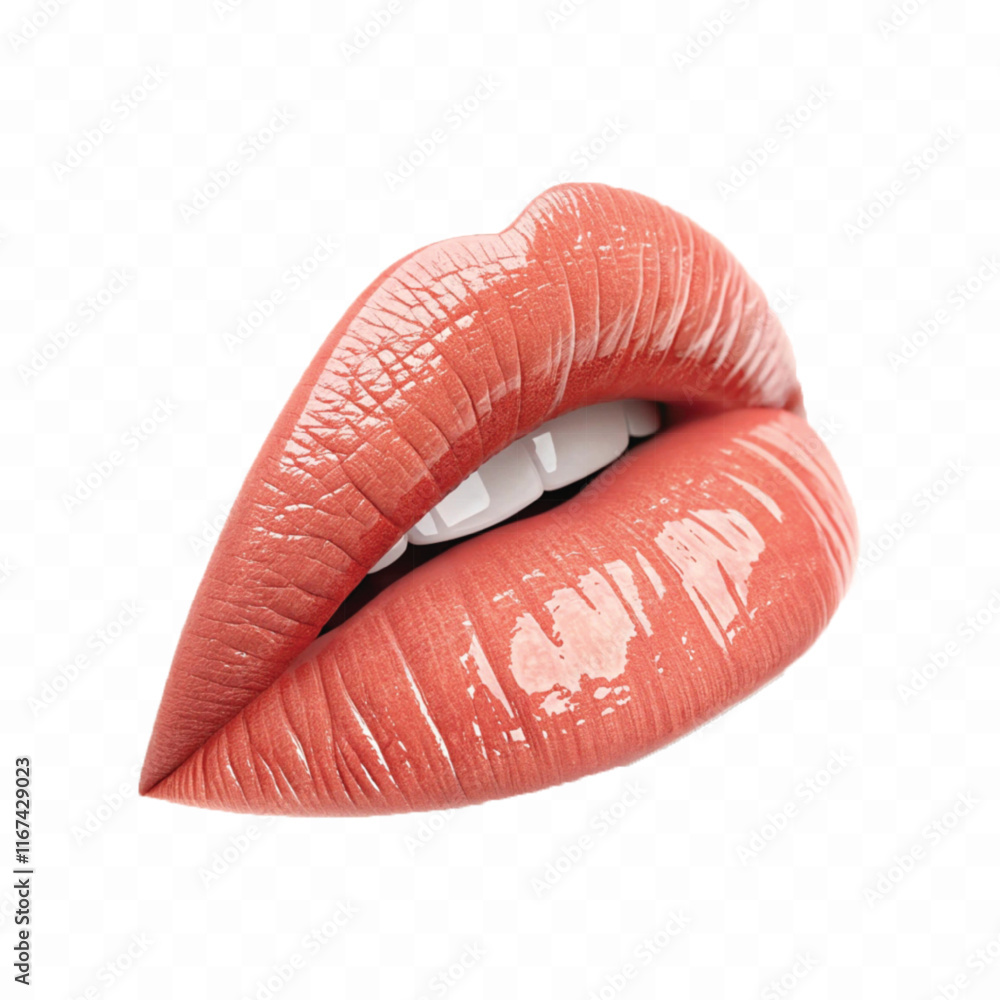 abstract 3d Kissing woman's red lips isolated on white background abstract 3d Kissing woman's red lips isolated on white background