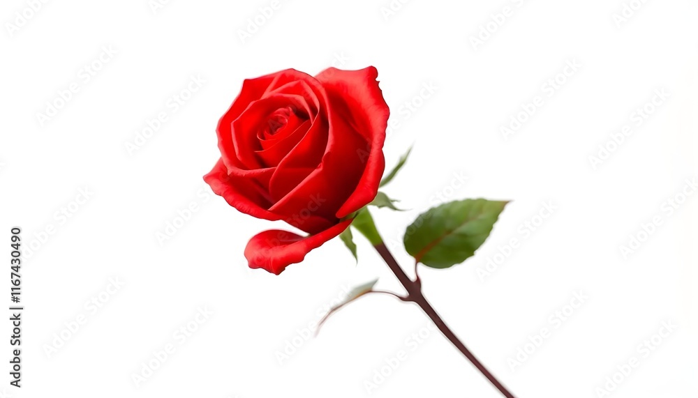 Single red rose with transparent background Single red rose with transparent background