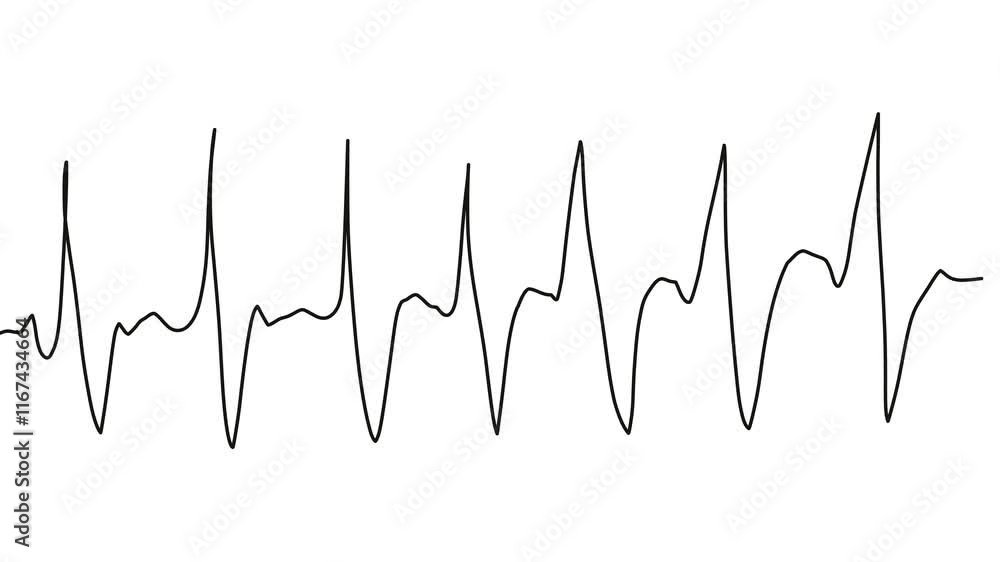 heart line on white background animation video heart line on white background animation video