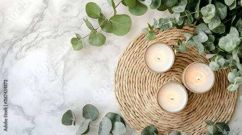 spa still life with candle
