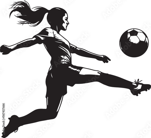 soccer player silhouette