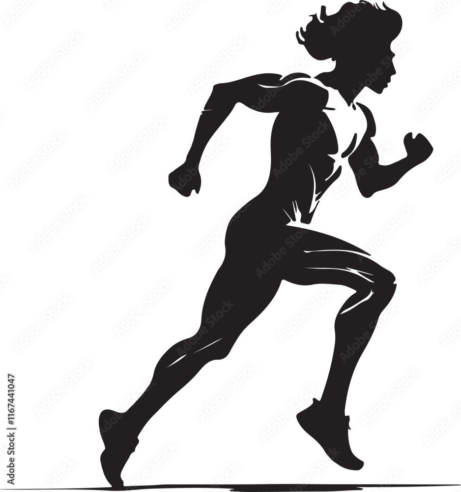 silhouette of a person in a jump and silhouette of a man running silhouette of a person in a jump and silhouette of a man running