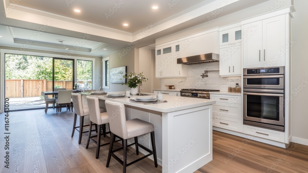 Trendy kitchen design with stylish and functional elements, comfortable and stylish layout Trendy kitchen design with stylish and functional elements, comfortable and stylish layout