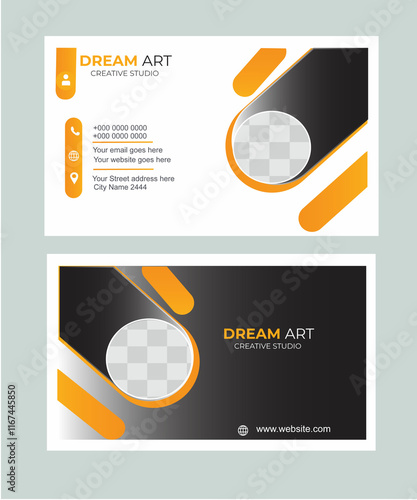 Brand Identity Mock-Up of stationery set with green and white abstract geometric design. Business office stationary mockup template of File folder, annual report, van car, brochure, corporate 
officia photo