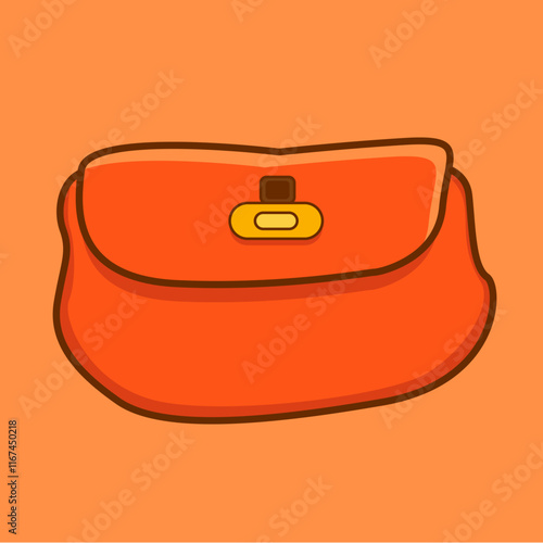 Cartoon illustration of women bag vector icon isolated on white background, stylish handbag. Ladies handbag in flat style. Elegant ladies bright leather bag, female fashion accessories object