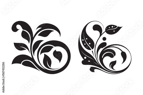 Intricate Vector Floral Motifs for Invitations, Cards, and Artworks photo