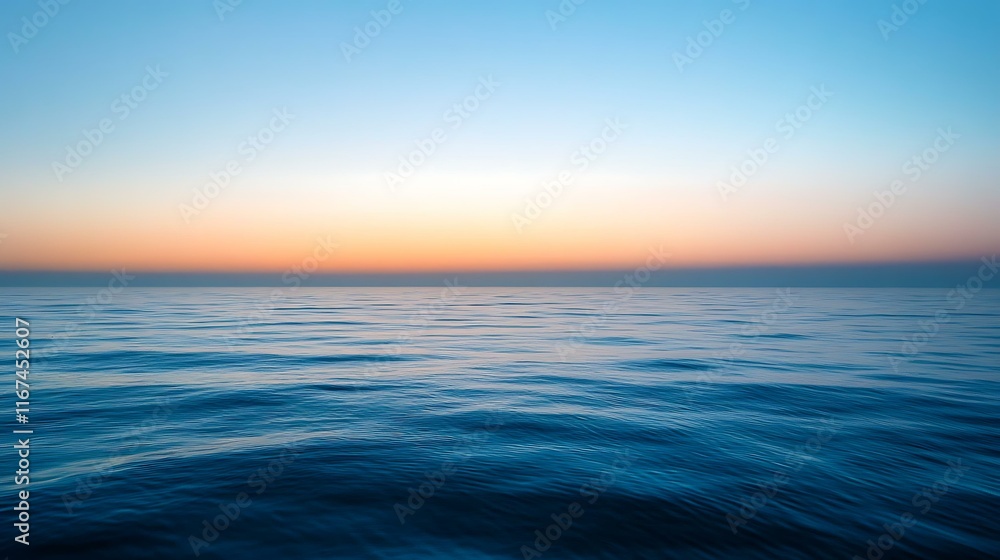 Fototapeta premium Serene Ocean Sunrise Panorama