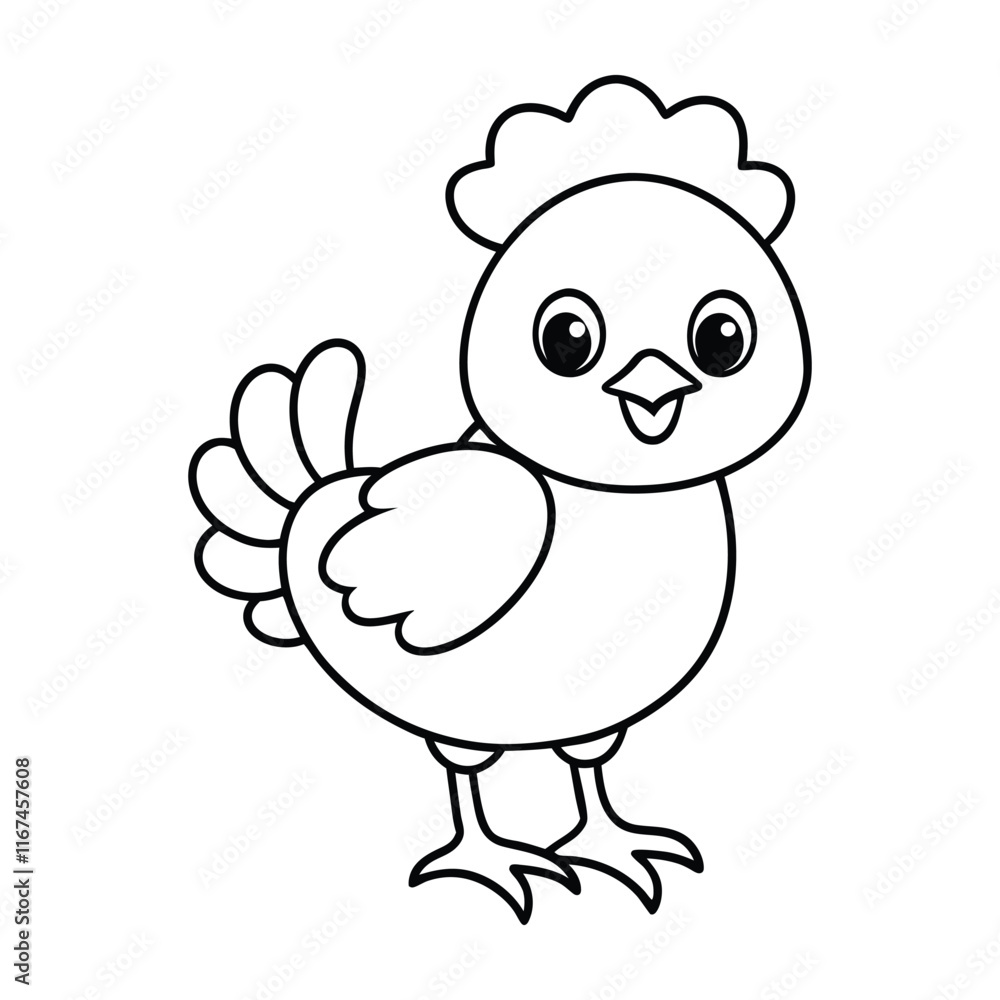 a cute baby Chicken with a happy face a cute baby Chicken with a happy face