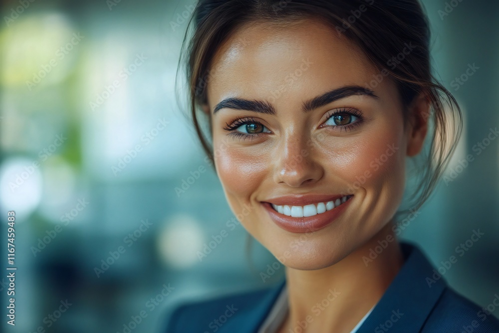 Headshot close up face portrait of young happy smiling asian american businesswoman, female company worker or corporate manager, confident business woman entrepreneur looking at camera at work in offi Headshot close up face portrait of young happy smiling asian american businesswoman, female company worker or corporate manager, confident business woman entrepreneur looking at camera at work in offi