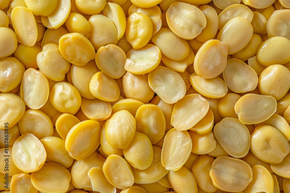 Photo of Big amount of yellow raw fava beans. Food photo for backdrops or recipes Photo of Big amount of yellow raw fava beans. Food photo for backdrops or recipes