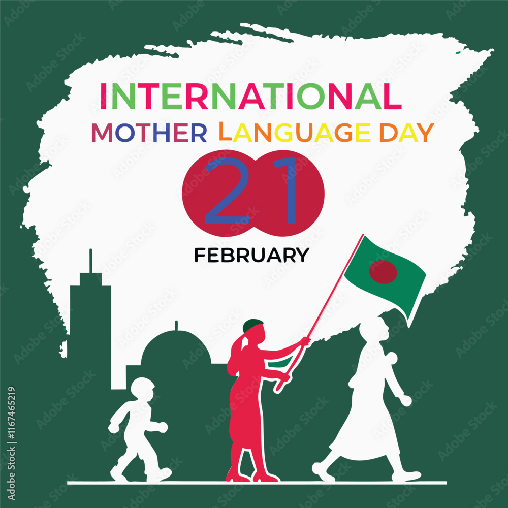 Obraz premium International mother language day banner and vactor design.
