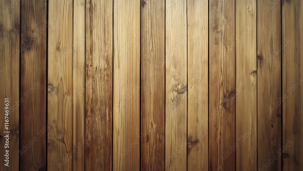 Fototapeta premium ウッド 木材 背景｜ background image of a wooden texture wallpaper with straight vertical patterns. Generative AI