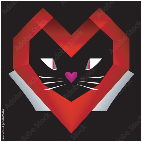 Vector Illustration of Minimalist Valentine Logo Available for Logo Badge