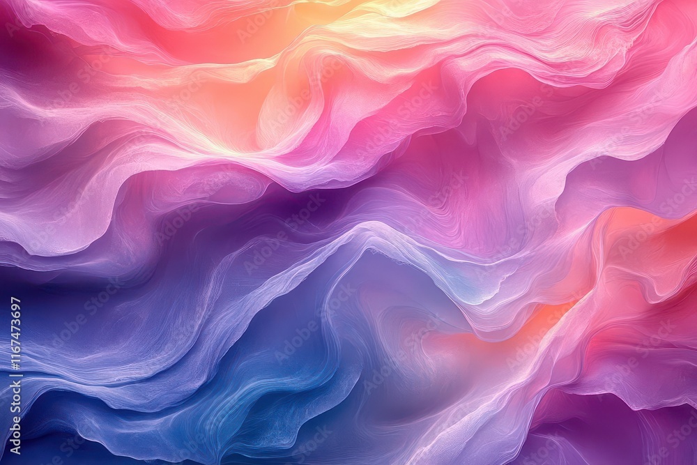Fototapeta premium vibrant abstract background featuring swirling pastel colors blending seamlessly into one another creating a dreamy and ethereal wallpaper effect the composition radiates tranquility and creativity