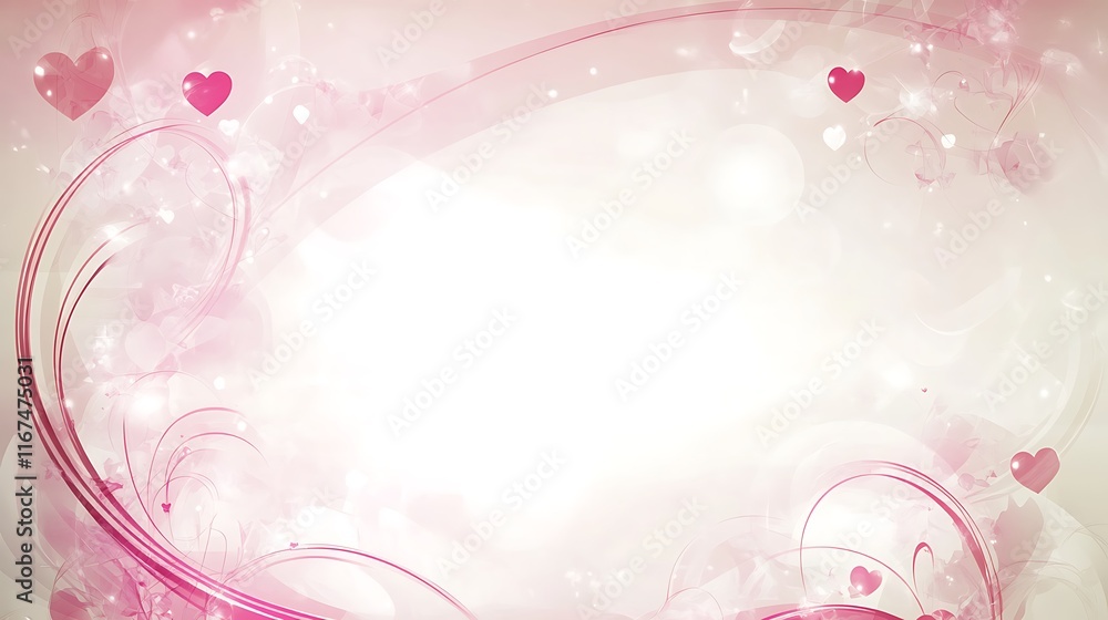 Abstract Pink Hearts Romantic Valentine Background Abstract Pink Hearts Romantic Valentine Background