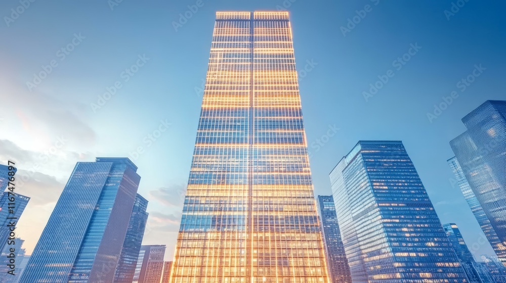 Modern Skyscrapers in a City Skyline Modern Skyscrapers in a City Skyline