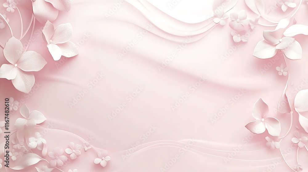 Delicate Pink Flowers on a Smooth Background Delicate Pink Flowers on a Smooth Background