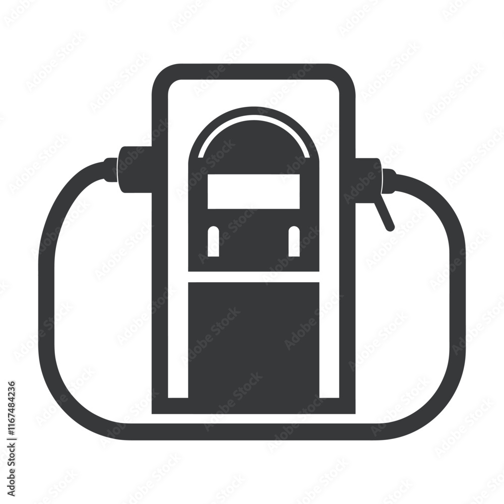 Minimalist Gas Pump Icon Vector Illustration Minimalist Gas Pump Icon Vector Illustration
