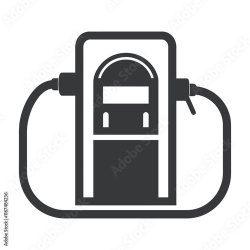 Minimalist Gas Pump Icon Vector Illustration