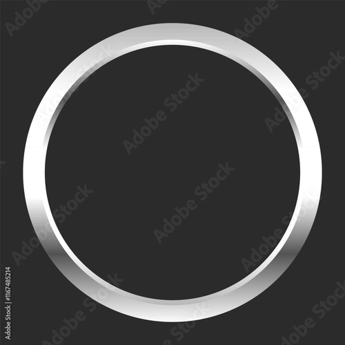 Silver Award Badge Design with Circle Shape