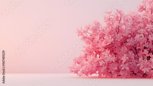 Wallpaper Mural Pink Azalea Blossoms Against a Soft Pink Background Torontodigital.ca