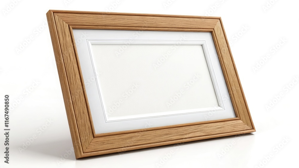 Fototapeta premium Digital illustration of an elegant wooden frame with a classic look.