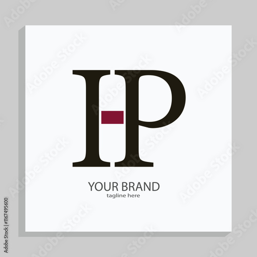 IHP letter mark and branding logo design with a leaf. And your best choice.