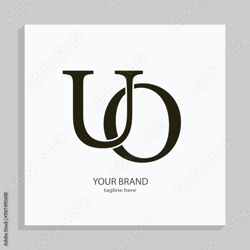 UO letter mark and branding logo design with a leaf. And your best choice.