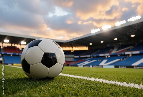 soccer ball in stadium