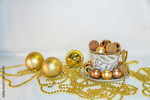 festive New Year's still life for interior decoration