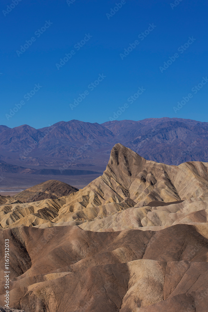 Fototapeta premium Detail of the formations at Zabriskie Point, Death Valley 10