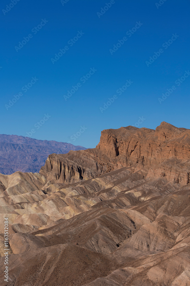 Naklejka premium Detail of the formations at Zabriskie Point, Death Valley 11