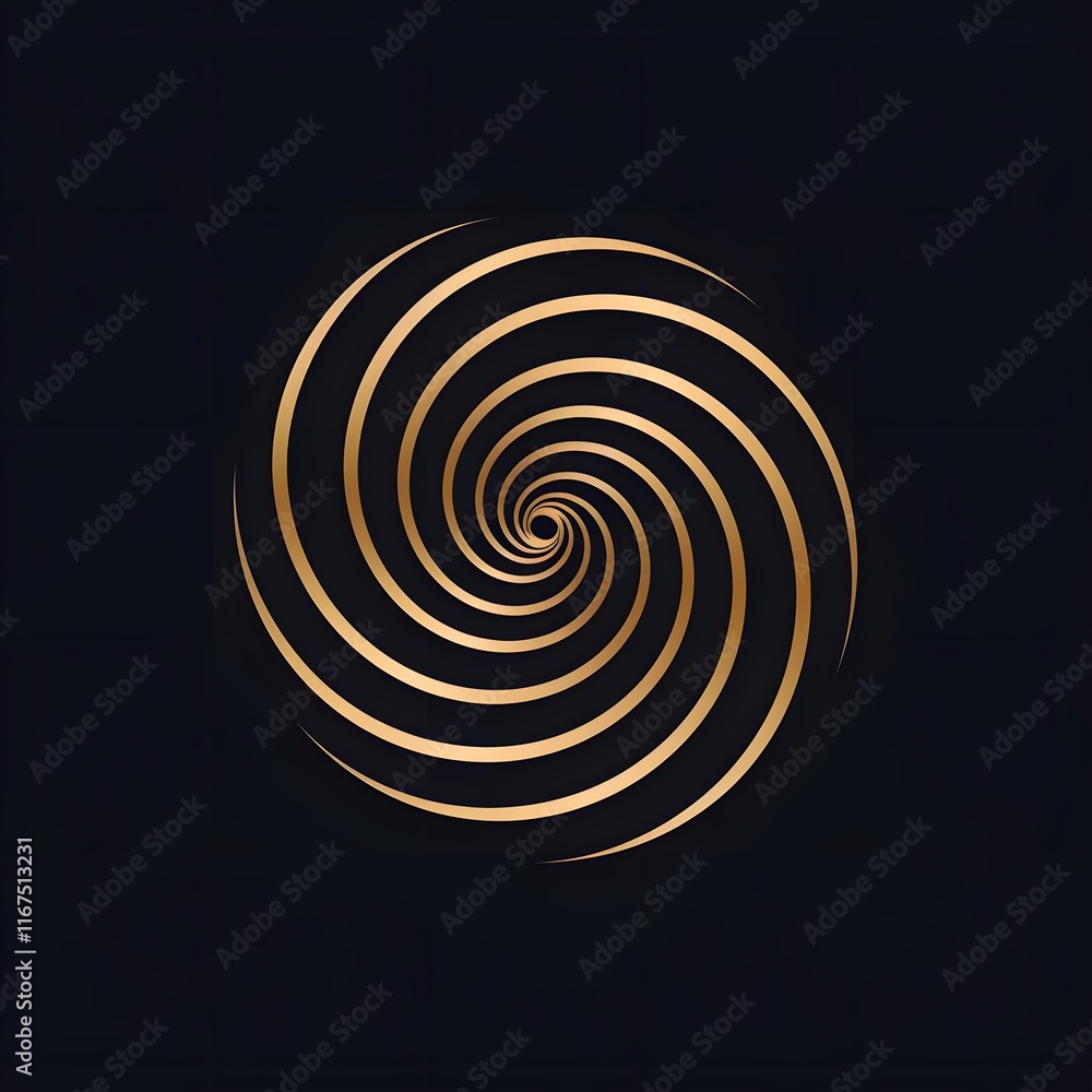 Elegant Minimal Golden Spiral Swirl Graphic Symbol Design Elegant Minimal Golden Spiral Swirl Graphic Symbol Design
