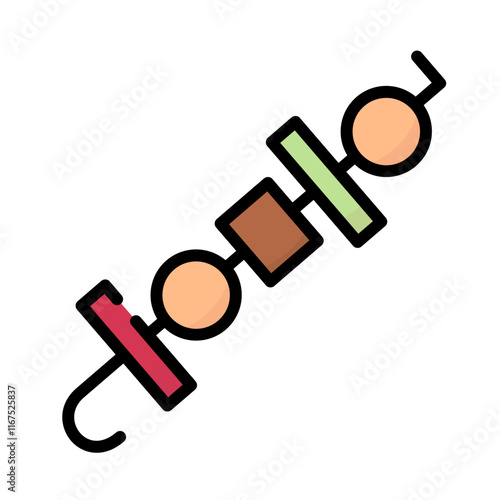 Delicious food in summer colored icon pack