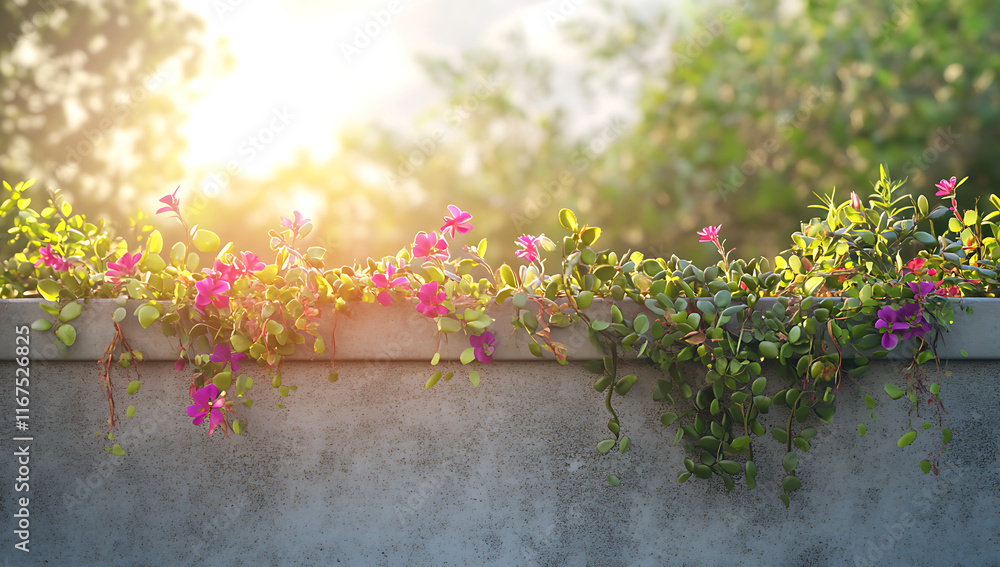 Naklejka premium gardening background with flowerpots in a nature | AI-Generated image