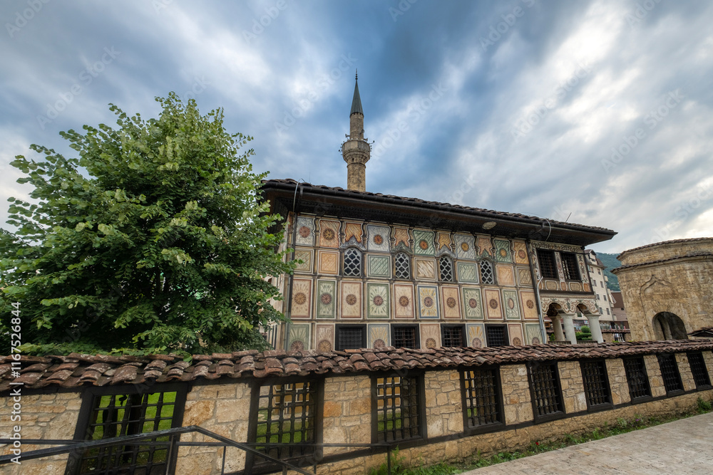 Obraz premium Tetova / Macedonia, Painted Mosque (Alaca Mosque) in Tetova, Macedonia